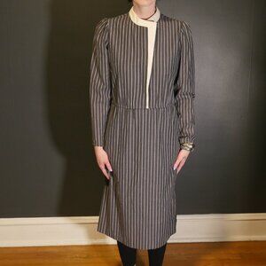 80s Vintage Striped Dress